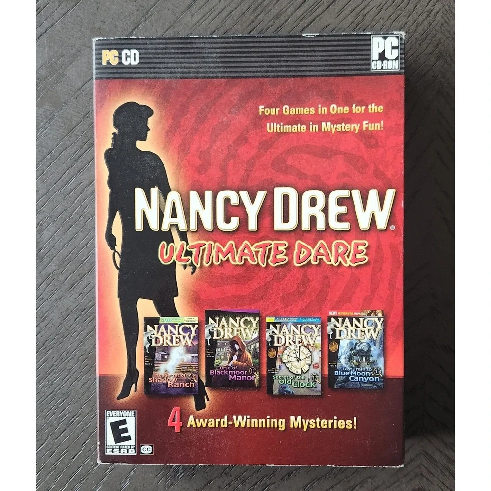 Nancy Drew Ultimate Dare PC CD 4 Game Mystery Collection Shadow Ranch Blackmoor